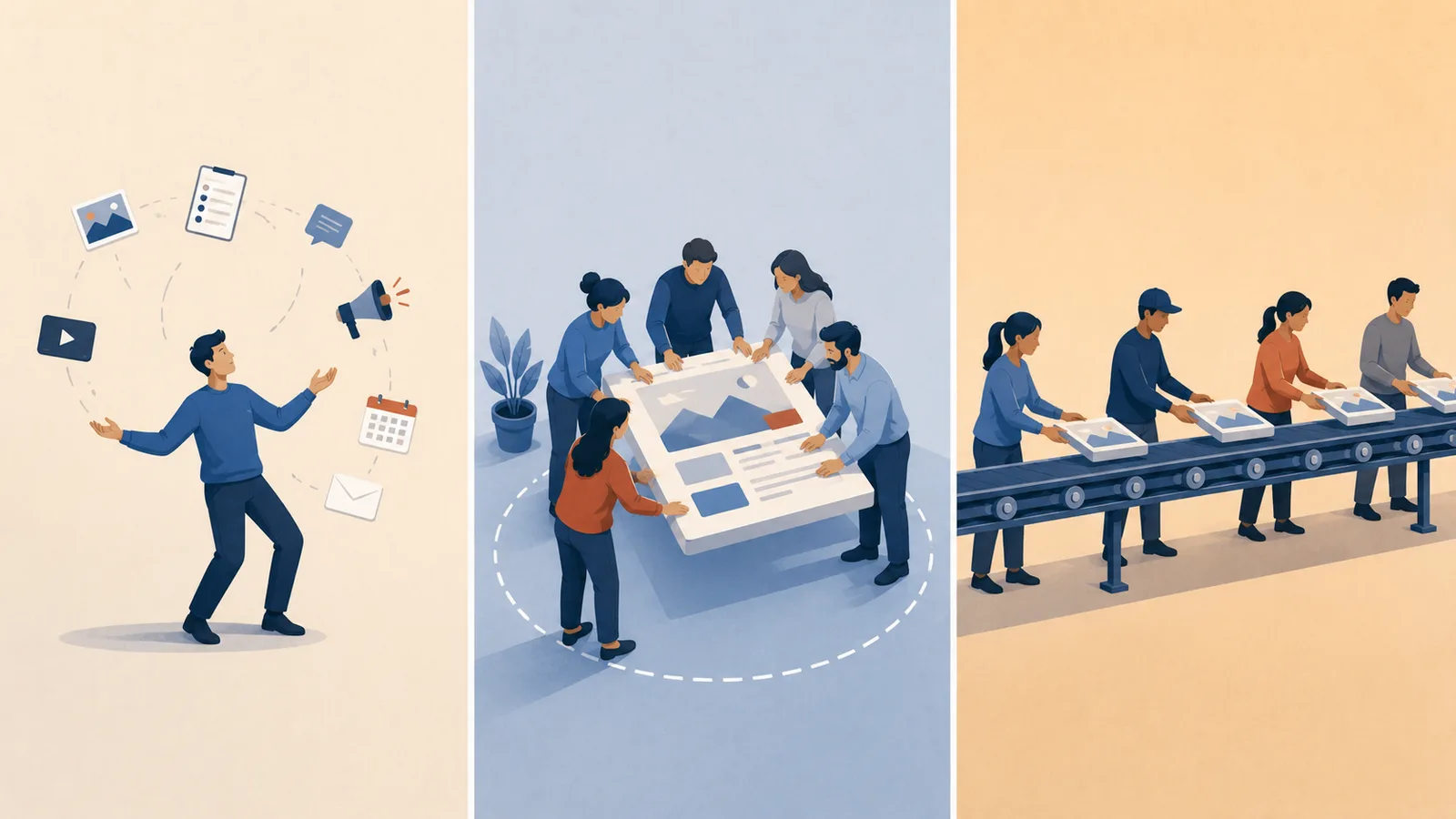 Freelancers vs Agency vs Dedicated Creative Team
